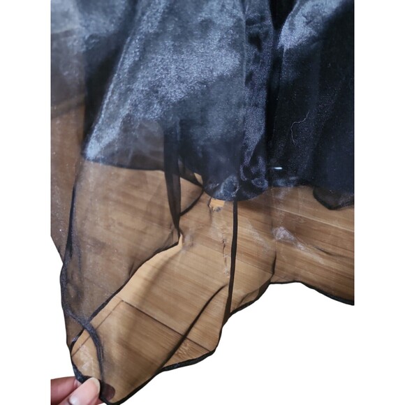 Whimsigoth Dark Fairy Taffeta Wedding Gown Size 14 Sweetheart New With Flaw Hoco - Picture 7 of 7